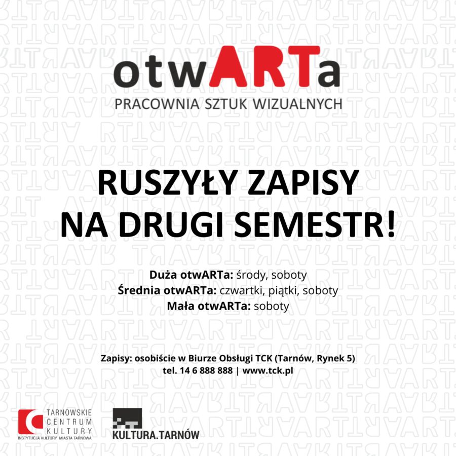 Plakat OtwARTej Pracowni Sztuk Wizualnych